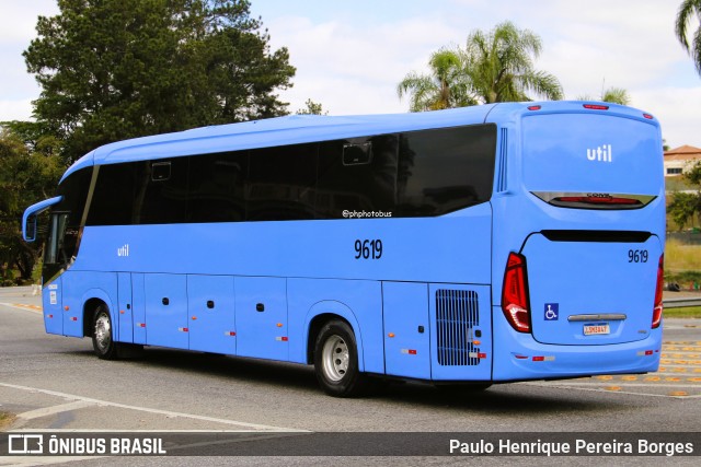 UTIL - União Transporte Interestadual de Luxo 9619 na cidade de Barra do Piraí, Rio de Janeiro, Brasil, por Paulo Henrique Pereira Borges. Número da foto: #13167565.