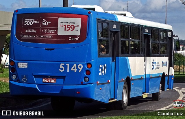 Insular Transportes Coletivos 5149 na cidade de Florianópolis, Santa Catarina, Brasil, por Claudio Luiz. Número da foto: #13167507.