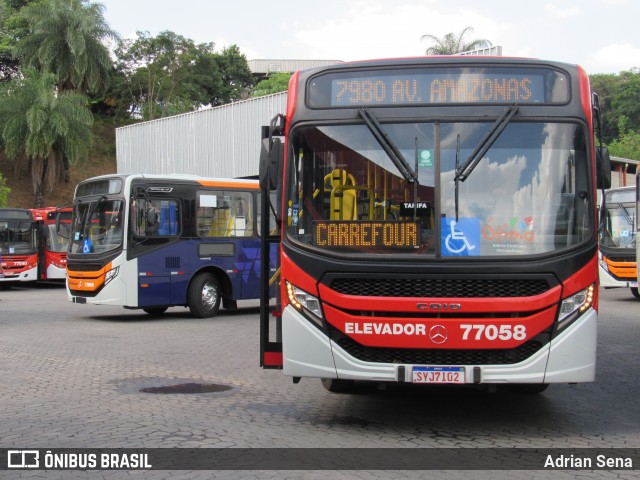 Eldorado Transportes 77058 na cidade de Contagem, Minas Gerais, Brasil, por Adrian Sena. Número da foto: #13165266.