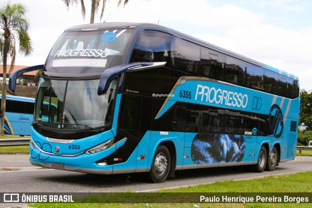 Auto Viação Progresso 6355 na cidade de Barra do Piraí, Rio de Janeiro, Brasil, por Paulo Henrique Pereira Borges. Número da foto: #13167903.