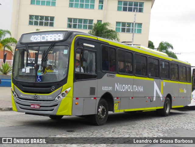 Viação Nilopolitana RJ 123.091 na cidade de Mesquita, Rio de Janeiro, Brasil, por Leandro de Sousa Barbosa. Número da foto: #13164757.
