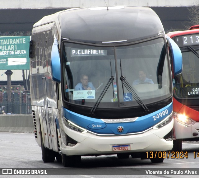 Viação São Luiz 24900 na cidade de Belo Horizonte, Minas Gerais, Brasil, por Vicente de Paulo Alves. Número da foto: #13165846.