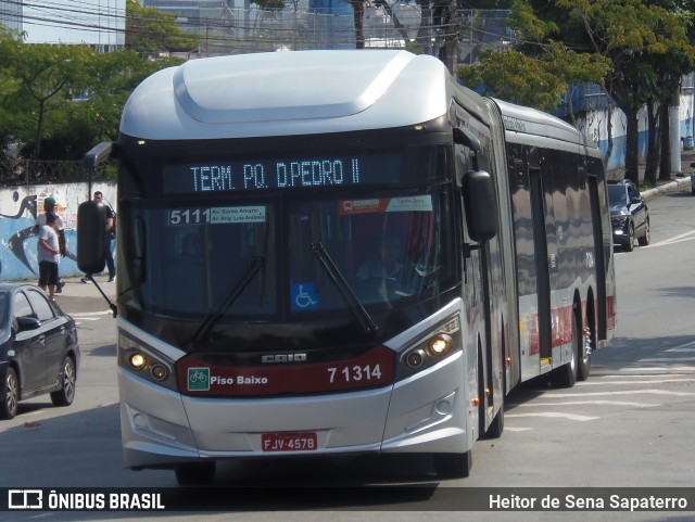 Viação Campo Belo 7 1314 na cidade de São Paulo, São Paulo, Brasil, por Heitor de Sena Sapaterro. Número da foto: #13166378.