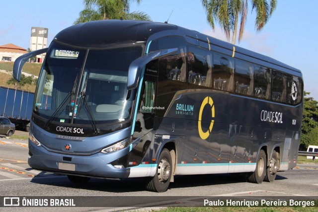 Viação Cidade Sol 10520 na cidade de Barra do Piraí, Rio de Janeiro, Brasil, por Paulo Henrique Pereira Borges. Número da foto: #13167773.