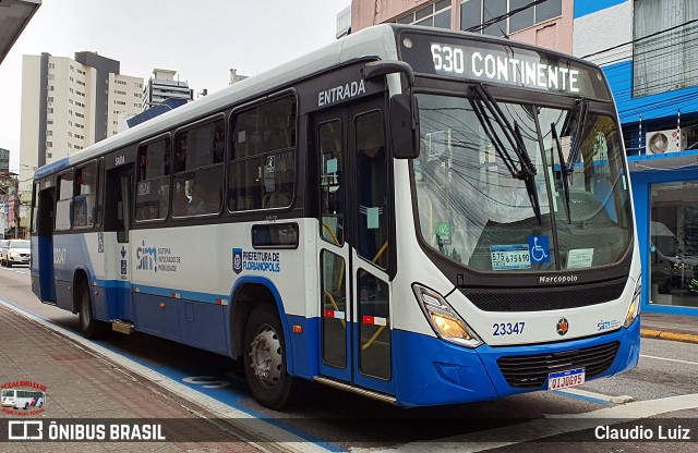 Emflotur - Empresa Florianópolis de Transportes Coletivos 23347 na cidade de Florianópolis, Santa Catarina, Brasil, por Claudio Luiz. Número da foto: #13170243.