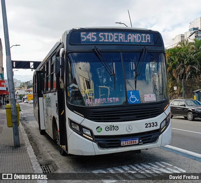 Viação Elite 2333 na cidade de Volta Redonda, Rio de Janeiro, Brasil, por David Freitas. Número da foto: #13168436.