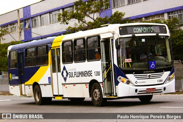 Viação Sul Fluminense 1280 na cidade de Volta Redonda, Rio de Janeiro, Brasil, por Paulo Henrique Pereira Borges. Número da foto: #13170971.