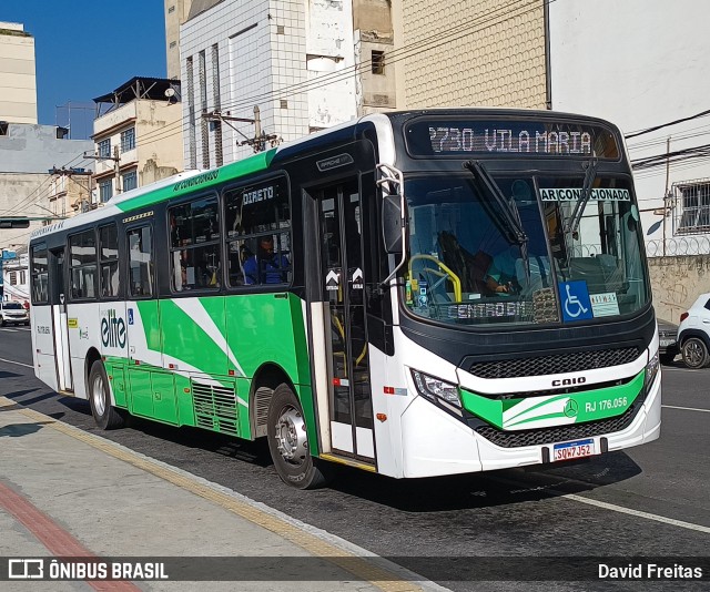 Viação Elite RJ 176.056 na cidade de Barra Mansa, Rio de Janeiro, Brasil, por David Freitas. Número da foto: #13168415.