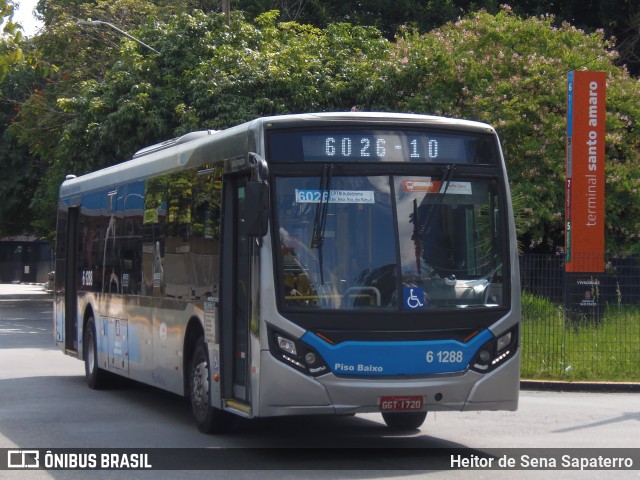Viação Grajaú S.A. 6 1288 na cidade de São Paulo, São Paulo, Brasil, por Heitor de Sena Sapaterro. Número da foto: #13168531.