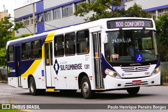 Viação Sul Fluminense 1281 na cidade de Volta Redonda, Rio de Janeiro, Brasil, por Paulo Henrique Pereira Borges. Número da foto: #13170976.