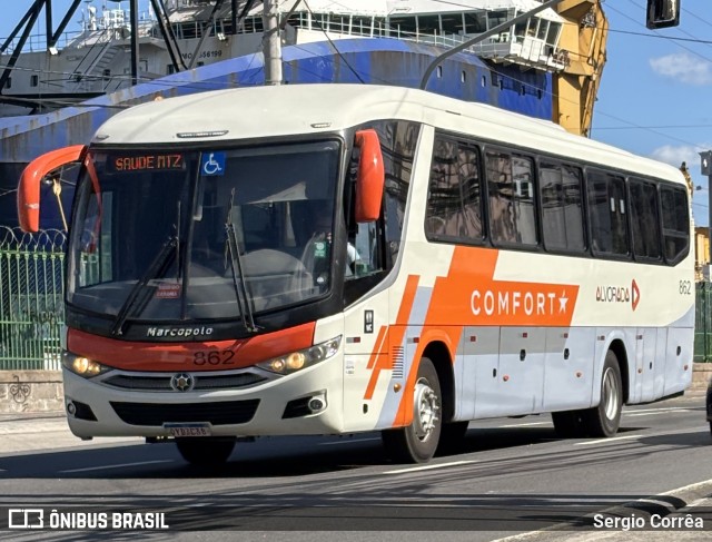 Viação Alvorada 862 na cidade de Vitória, Espírito Santo, Brasil, por Sergio Corrêa. Número da foto: #13168264.