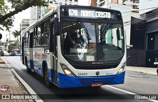 Transporte Coletivo Estrela 34429 na cidade de Florianópolis, Santa Catarina, Brasil, por Claudio Luiz. Número da foto: #13170248.