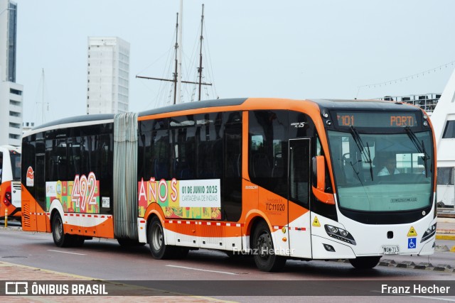 SOTRAMAC - Sociedad Operadora de Transporte Masivo de Cartagena TC11020 na cidade de Cartagena de Indias, Bolívar, Colômbia, por Franz Hecher. Número da foto: #13171038.