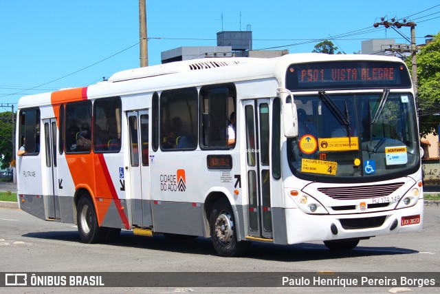 Viação Cidade do Aço RJ 174.149 na cidade de Volta Redonda, Rio de Janeiro, Brasil, por Paulo Henrique Pereira Borges. Número da foto: #13170960.