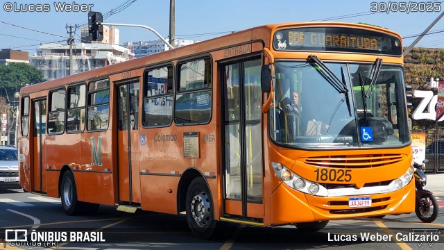 Viação Santo Ângelo 18025 na cidade de Curitiba, Paraná, Brasil, por Lucas Weber Calizario. Número da foto: #13168620.