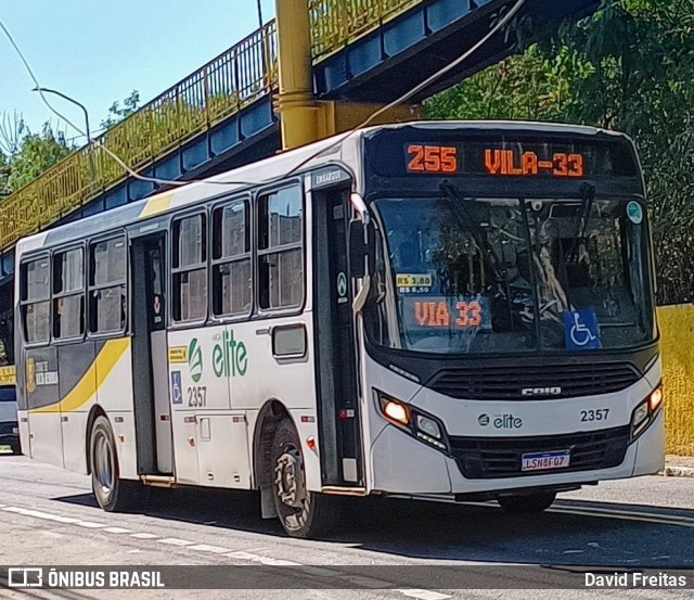 Viação Elite 2357 na cidade de Volta Redonda, Rio de Janeiro, Brasil, por David Freitas. Número da foto: #13168422.