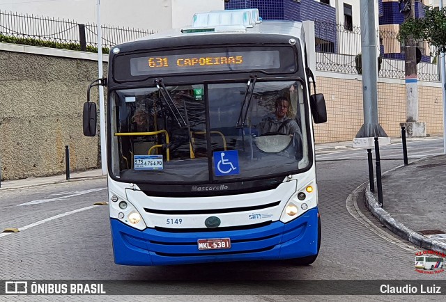 Insular Transportes Coletivos 5149 na cidade de Florianópolis, Santa Catarina, Brasil, por Claudio Luiz. Número da foto: #13170500.