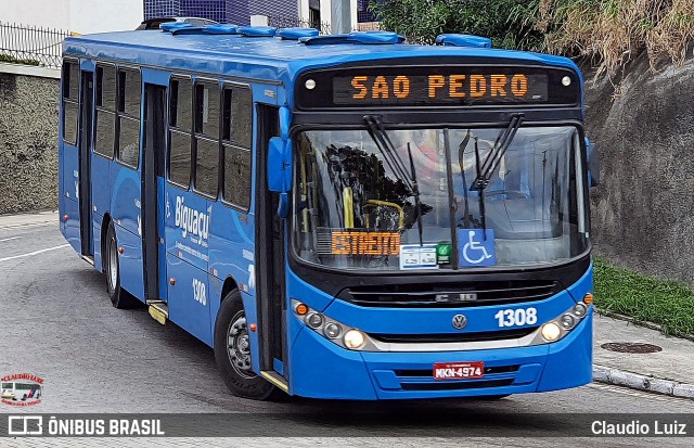 Biguaçu Transportes Coletivos Administração e Participação 1308 na cidade de Florianópolis, Santa Catarina, Brasil, por Claudio Luiz. Número da foto: #13170341.