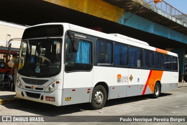Viação Cidade do Aço RJ 174.145 na cidade de Nova Iguaçu, Rio de Janeiro, Brasil, por Paulo Henrique Pereira Borges. Número da foto: #13170932.