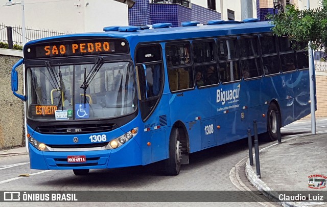 Biguaçu Transportes Coletivos Administração e Participação 1308 na cidade de Florianópolis, Santa Catarina, Brasil, por Claudio Luiz. Número da foto: #13170336.