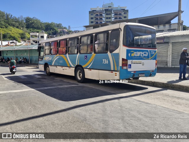 TRANSA - Transa Transporte Coletivo 736 na cidade de Três Rios, Rio de Janeiro, Brasil, por Zé Ricardo Reis. Número da foto: #13171677.