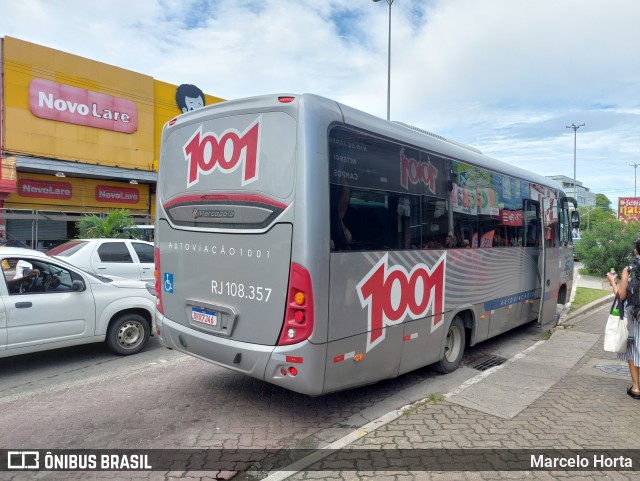 Auto Viação 1001 RJ 108.357 na cidade de Rio das Ostras, Rio de Janeiro, Brasil, por Marcelo Horta. Número da foto: #13171452.