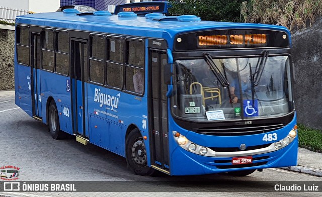 Biguaçu Transportes Coletivos Administração e Participação 483 na cidade de Florianópolis, Santa Catarina, Brasil, por Claudio Luiz. Número da foto: #13172944.