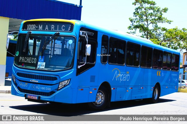 Viação Nossa Senhora do Amparo RJ 186.048 na cidade de Maricá, Rio de Janeiro, Brasil, por Paulo Henrique Pereira Borges. Número da foto: #13173302.