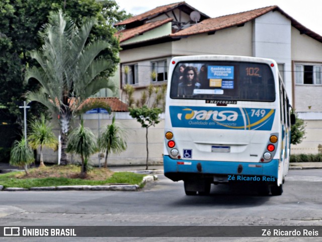 TRANSA - Transa Transporte Coletivo 749 na cidade de Três Rios, Rio de Janeiro, Brasil, por Zé Ricardo Reis. Número da foto: #13171635.
