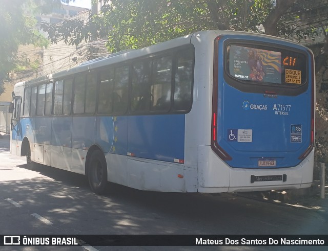 Viação Nossa Senhora das Graças A71577 na cidade de Rio de Janeiro, Rio de Janeiro, Brasil, por Mateus Dos Santos Do Nascimento. Número da foto: #13171141.