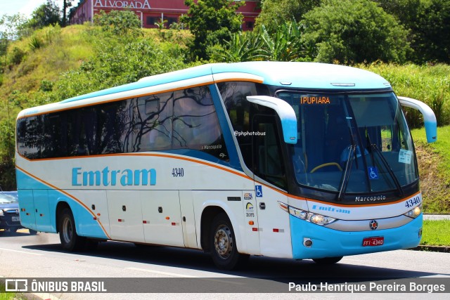 Emtram 4340 na cidade de Barra do Piraí, Rio de Janeiro, Brasil, por Paulo Henrique Pereira Borges. Número da foto: #13172710.