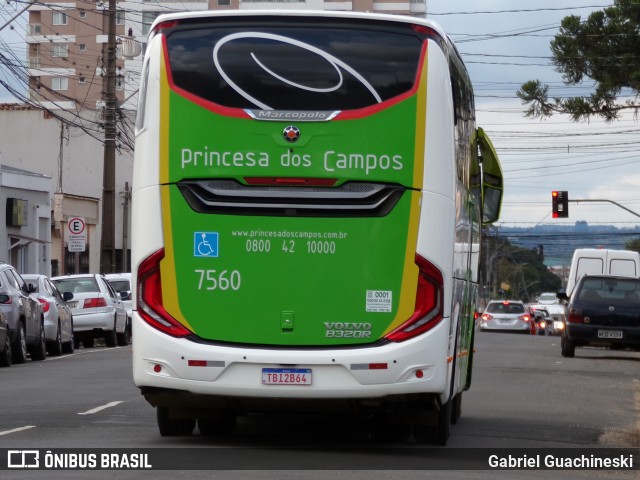 Expresso Princesa dos Campos 7560 na cidade de Ponta Grossa, Paraná, Brasil, por Gabriel Guachineski. Número da foto: #13172805.