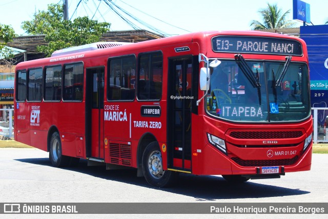Viação Nossa Senhora do Amparo MAR 01.047 na cidade de Maricá, Rio de Janeiro, Brasil, por Paulo Henrique Pereira Borges. Número da foto: #13173320.
