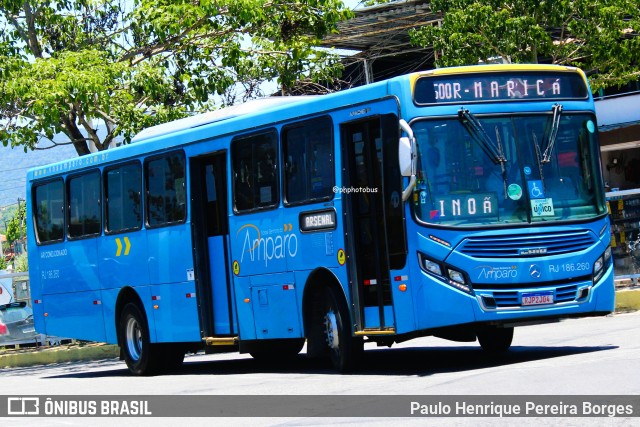 Viação Nossa Senhora do Amparo RJ 186.260 na cidade de Maricá, Rio de Janeiro, Brasil, por Paulo Henrique Pereira Borges. Número da foto: #13173308.