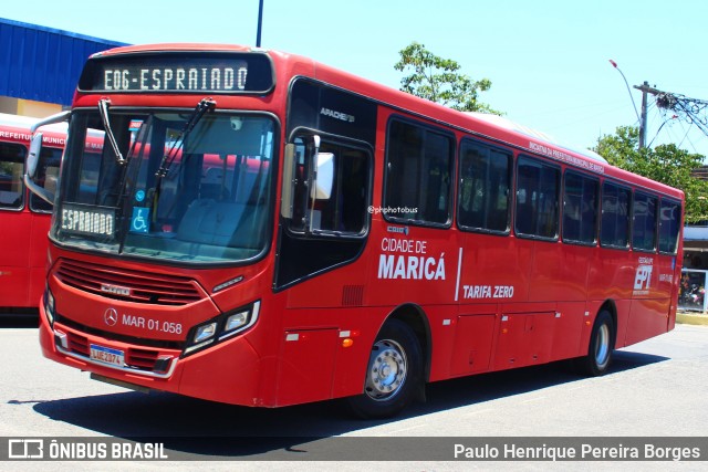 Viação Nossa Senhora do Amparo MAR 01.058 na cidade de Maricá, Rio de Janeiro, Brasil, por Paulo Henrique Pereira Borges. Número da foto: #13173321.