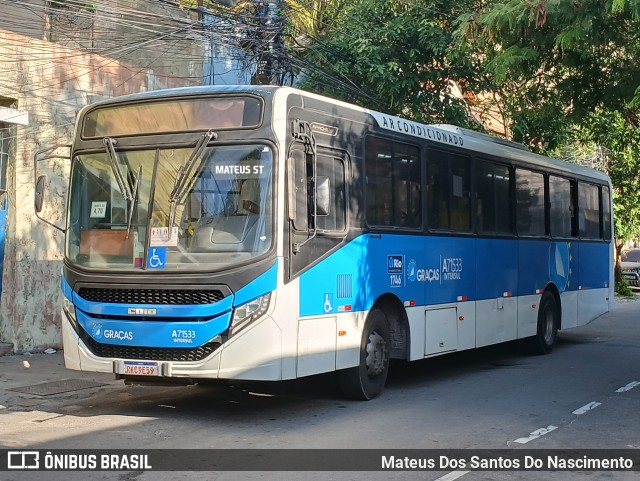 Viação Nossa Senhora das Graças A71533 na cidade de Rio de Janeiro, Rio de Janeiro, Brasil, por Mateus Dos Santos Do Nascimento. Número da foto: #13171136.