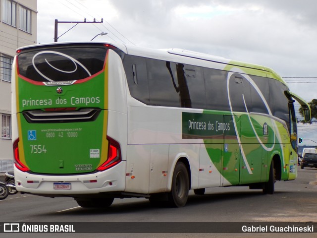 Expresso Princesa dos Campos 7554 na cidade de Ponta Grossa, Paraná, Brasil, por Gabriel Guachineski. Número da foto: #13172770.