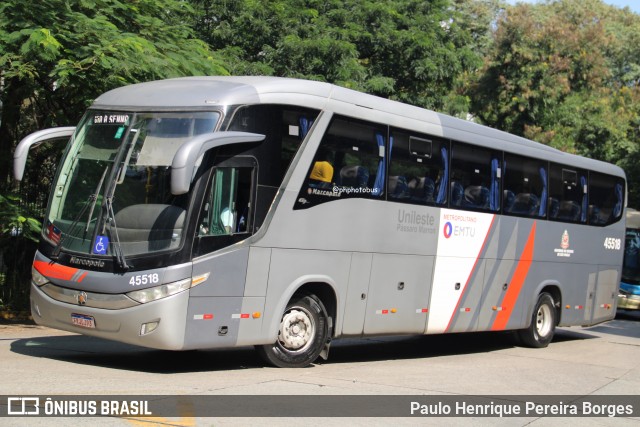 Empresa de Ônibus Pássaro Marron 45.518 na cidade de São Paulo, São Paulo, Brasil, por Paulo Henrique Pereira Borges. Número da foto: #13173282.