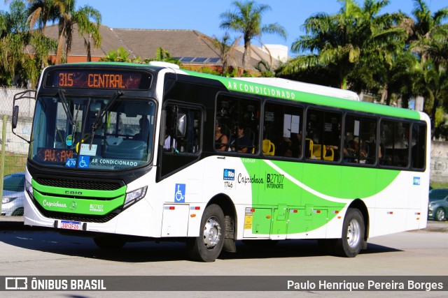 Caprichosa Auto Ônibus B27107 na cidade de Rio de Janeiro, Rio de Janeiro, Brasil, por Paulo Henrique Pereira Borges. Número da foto: #13174570.