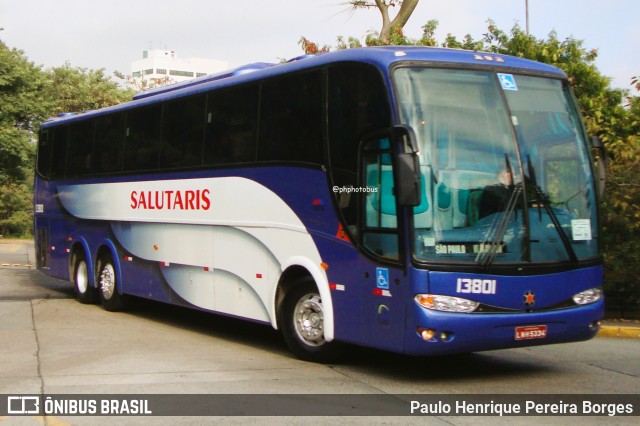 Viação Salutaris e Turismo 13801 na cidade de São Paulo, São Paulo, Brasil, por Paulo Henrique Pereira Borges. Número da foto: #13174606.