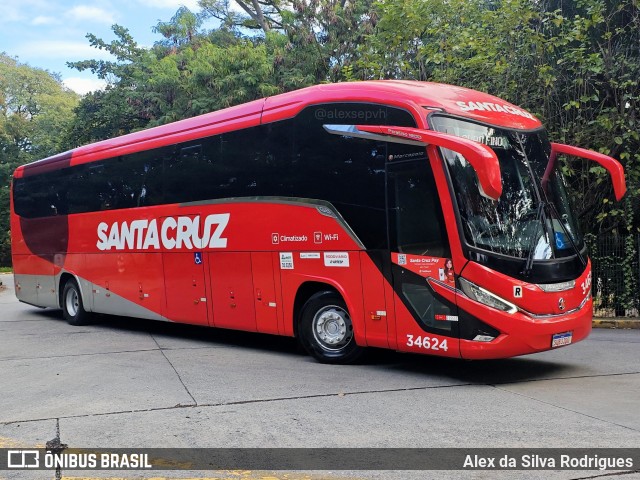 Viação Santa Cruz 34624 na cidade de São Paulo, São Paulo, Brasil, por Alex da Silva Rodrigues. Número da foto: #13173442.