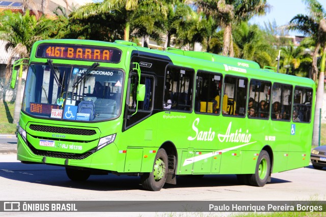 Transportes Santo Antônio RJ 161.118 na cidade de Rio de Janeiro, Rio de Janeiro, Brasil, por Paulo Henrique Pereira Borges. Número da foto: #13174553.
