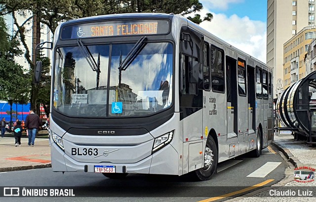 Transporte Coletivo Glória BL363 na cidade de Curitiba, Paraná, Brasil, por Claudio Luiz. Número da foto: #13174904.