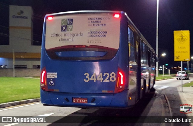 Transporte Coletivo Estrela 34428 na cidade de Florianópolis, Santa Catarina, Brasil, por Claudio Luiz. Número da foto: #13174798.