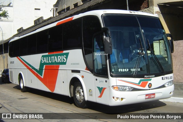 Viação Salutaris e Turismo RJ 193.001 na cidade de Rio de Janeiro, Rio de Janeiro, Brasil, por Paulo Henrique Pereira Borges. Número da foto: #13174622.