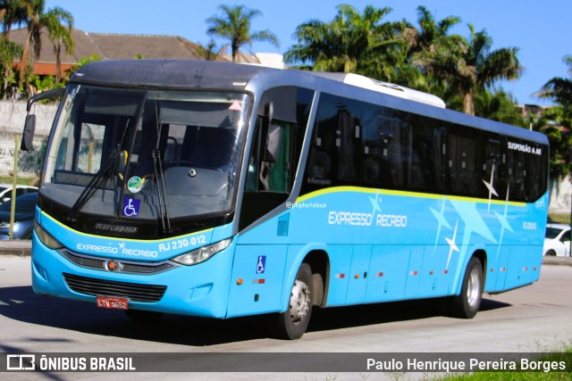 Expresso Recreio RJ 230.012 na cidade de Rio de Janeiro, Rio de Janeiro, Brasil, por Paulo Henrique Pereira Borges. Número da foto: #13174578.