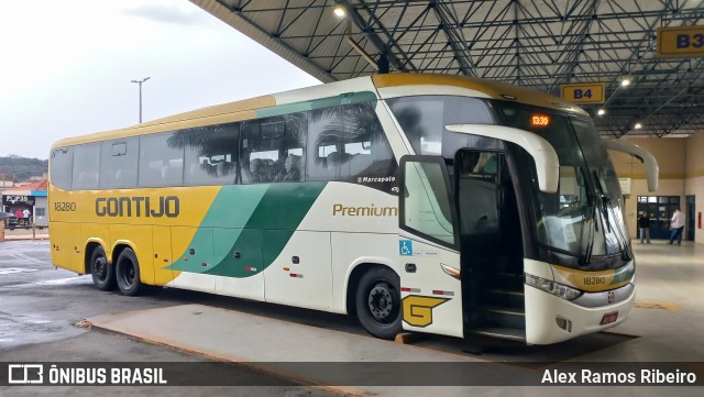 Empresa Gontijo de Transportes 18280 na cidade de Itajubá, Minas Gerais, Brasil, por Alex Ramos Ribeiro. Número da foto: #13175218.