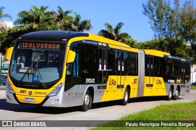 Mobi Rio E902412 na cidade de Rio de Janeiro, Rio de Janeiro, Brasil, por Paulo Henrique Pereira Borges. Número da foto: #13174582.