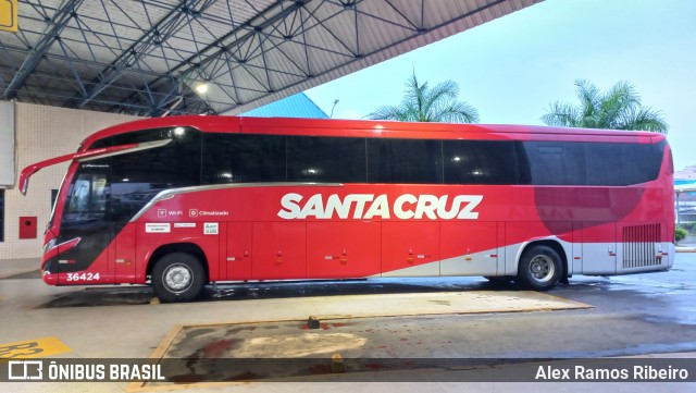 Viação Santa Cruz 36424 na cidade de Itajubá, Minas Gerais, Brasil, por Alex Ramos Ribeiro. Número da foto: #13175211.
