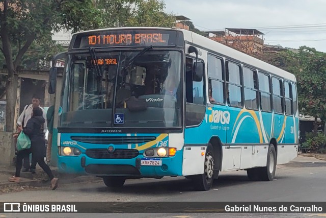 TRANSA - Transa Transporte Coletivo 738 na cidade de Três Rios, Rio de Janeiro, Brasil, por Gabriel Nunes de Carvalho. Número da foto: #13175731.